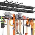 99-Inch Garage Wall Storage Rack with 14 Hooks & 6 Panels - Heavy Duty Tool Organizer