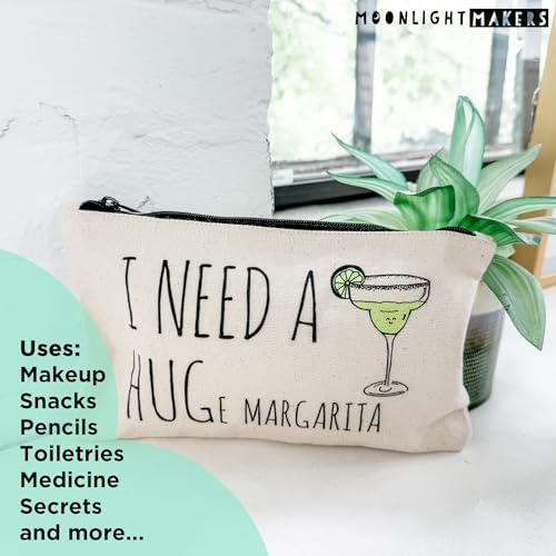 Moonlight Makers, My Anxiety Is Chronic But This Ass Is Iconic, Funny Canvas Makeup Bag, Pencil Pouch, Cute Travel Accessories for Women, 100% Cotton Cosmetic & Toiletry Bags