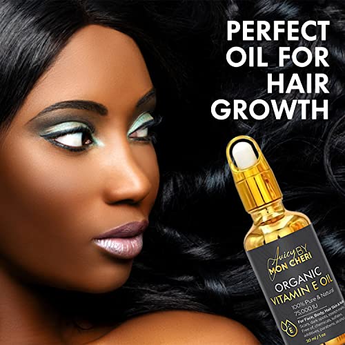 Pure Organic Vitamin E Oil - 1oz Dropper | Soften, Fade Dark Spots & Redness, Scars, stretch marks Improve Texture