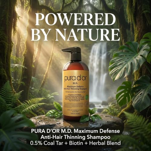 Herbal & Coal Tar Hair & Scalp Rejuvenation Shampoo - 16oz, Strong Coal Tar Variant