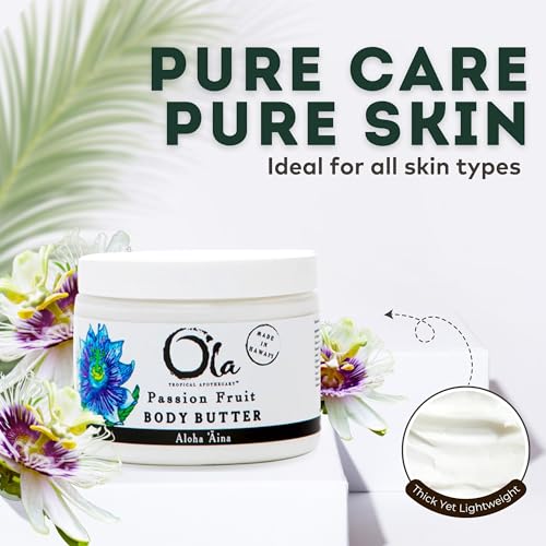 Passion Fruit Body Butter ? Moisturizing with Pure Coconut Oil and Hawaiian Plant Extracts - Ideal for Dry Skin - 5.6oz