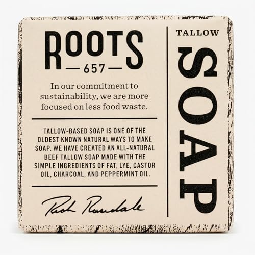 Charcoal & Peppermint Tallow Soap Bar - Pack of 2 | Rich's Backyard