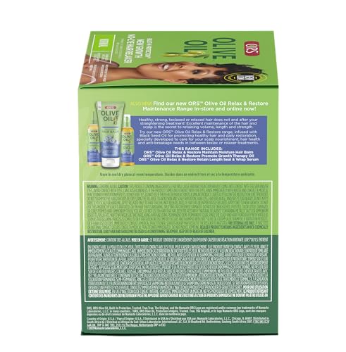 ORS Olive Oil No-Lye Hair Relaxer Normal Strength Pack of 4 - Built-In Protection