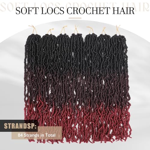 DACAI XIU 24 Inch Faux Locs Crochet Hair Pre-Looped 1B/99J/530# Pack of 7
