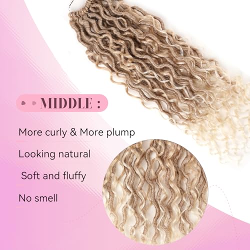 Aipin Faux Goddess Locs Crochet Braids 14 inch (8 Packs) T27/613