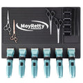MoyRetty Magnetic Barber Mat for Clippers, (18.9" x 12.6") 6 Strong Magnetic Organizer Stations for Heavy Clippers and Trimmers, Professional Barbers Anti-Skid Rubber Mat(Black)