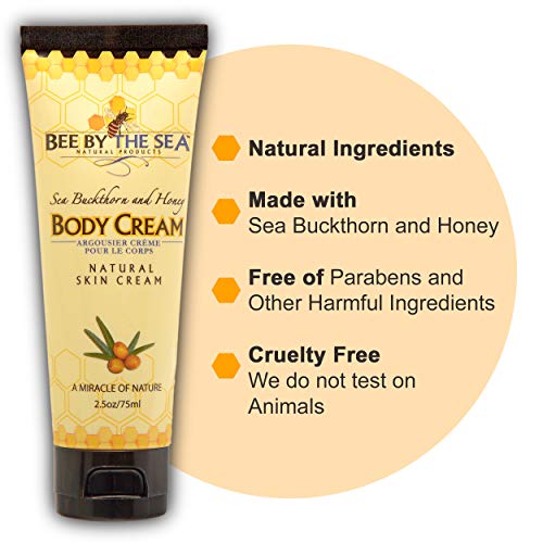 Bee by the Sea Natural Sea Buckthorn and Honey Body Cream (2.5 oz, 2 Pack)