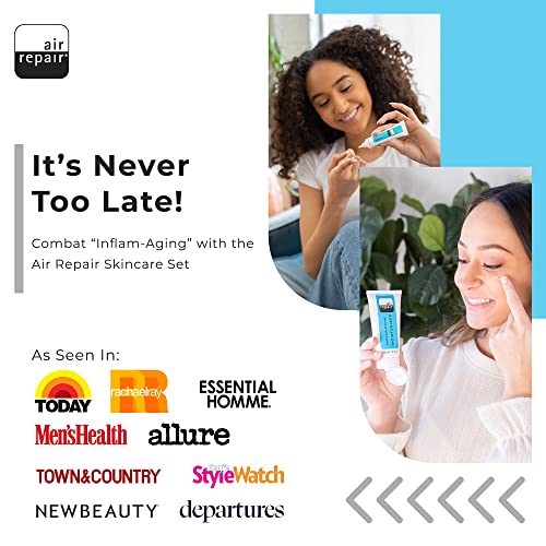 Skin Moisturizer & Eye Repair Cream - Air Repair Super Hydrating Eye Cream for Dark Circles, Wrinkles, & Puffy Eyes, & Complexion Boosting Face Moisturizer with Hyaluronic Acid - Vegan Skin Care Set