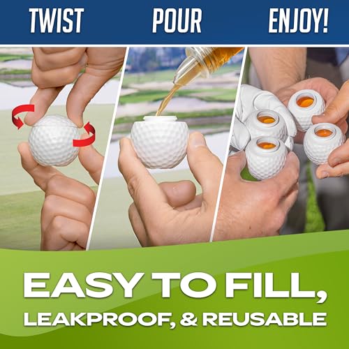 GoSports Mulligan Shot Glasses Pack of 144 | Golf Ball-Shaped Drinkware with Lids