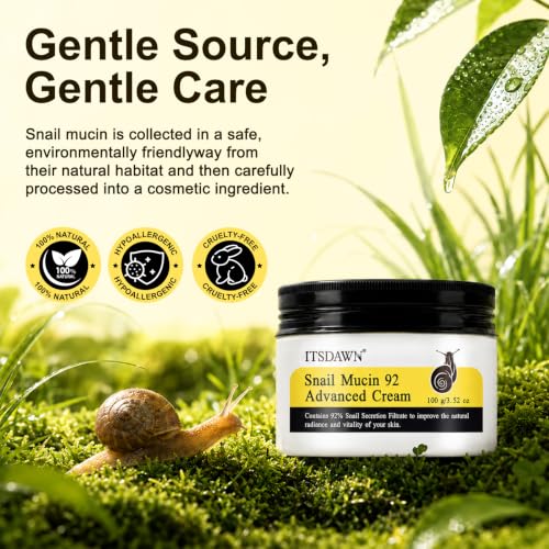 ITSDAWN Snail Mucin 92% Face Moisturizer 3 Pack - 3.52 Oz Hydrating Cream