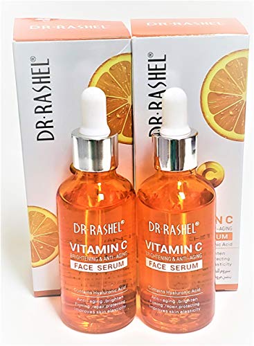 Dr Rashel Vitamin C Face Serum with Hyaluronic Acid & Collagen Eye Masks - Anti-Aging, Firming, Hydrating - Pack of 2