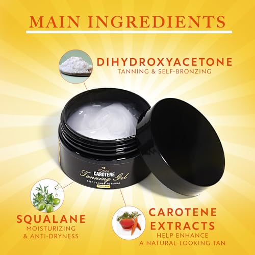 Carotene Tanning Gel ? Self Tanner for Indoor Tanning & Outdoor Tanning Gel ? Natura Looking Bronze Glow 100g / 3.53 fl oz