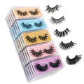 False Eyelashes Pack 3D Faux Mink Fluffy Volume Natural Look 5 Styles 30 Pairs - Reusable Handmade Cotton Band