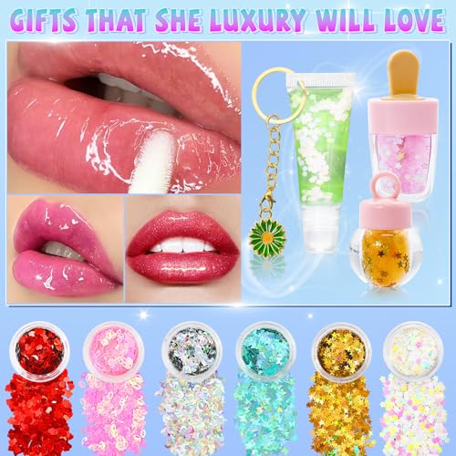 DIY Lip Gloss Making Kit with Keychain - Multicolor Variations