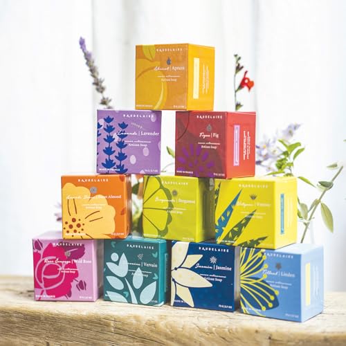 Provence Sante Luxury French Cleansing Bar - Moisturizing Shea Butter - Triple-milled Linden Fragrance, (2 Bar Set) 2.7oz Gift Box