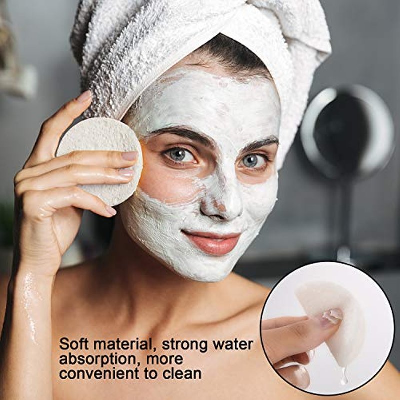 60 Count Facial Sponges for Estheticians Compressed Face Sponge Natural Cleaning Sponge for Facial Cleaning, Makeup Removal