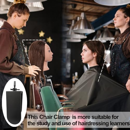 2 Pack Mannequin Clamp Stand for Hairdresser Chairs, Easy to Use & Stable