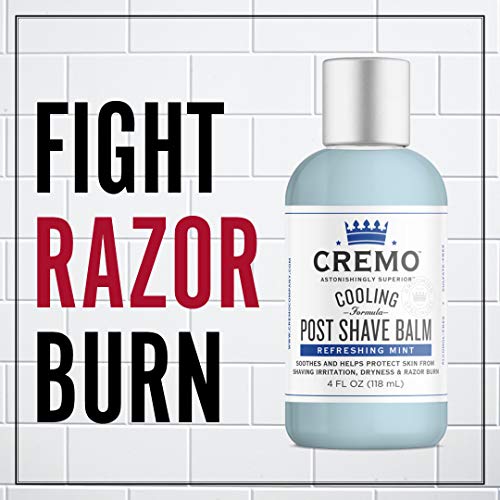 Cremo Barber Grade Cooling Shave Cream & Cooling Formula Post Shave Balm, Soothes, Cools And Protects Skin From Shaving Irritation, Dryness and Razor Burn, 4 Oz