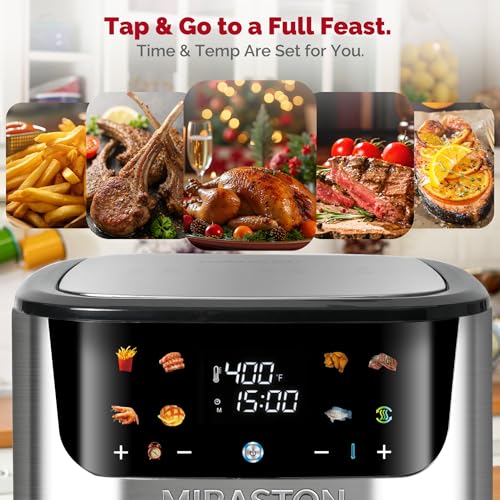 8.5QT Digital Air Fryer XL Stainless Steel Oven - Color Screen Model