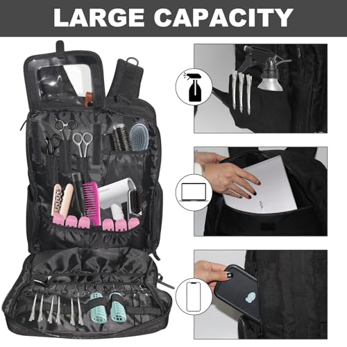 Water-Resistant Barber Backpack for Clippers and Tools with Laptop Compartment