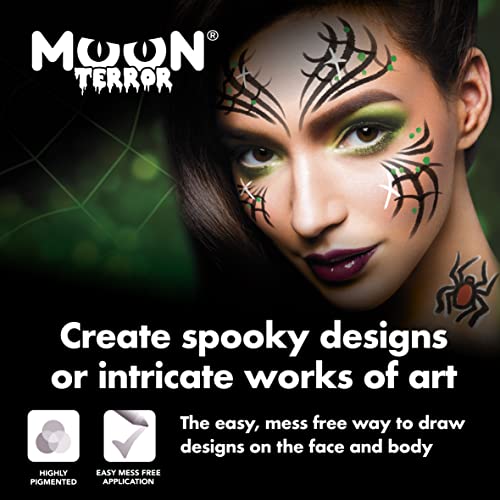 Halloween Face Paint Stick Body Crayon by Moon Terror, SFX Make up - Midnight Black - Special Effects Make up - 0.12oz