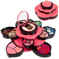 Teens Flower Makeup Kit - Petals Expand to 3 Tiers, Variety Shades, Gift Set for Girls & Beginners - Toysical