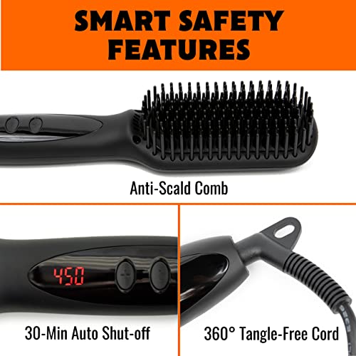 Tame The Wild Pro Beard Straightener Heated Brush - 1 Piece - Men’s Grooming