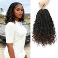 Boho Goddess Box Braids Crochet Hair 10 Inch 1B/30 - 8 Packs