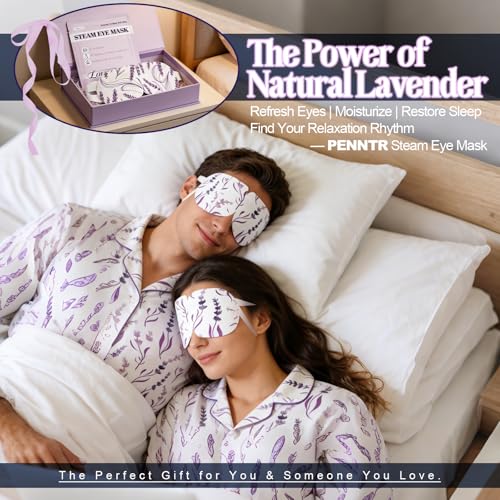 Steam Eye Mask, Heated Eye Mask For Sleep & Dry Eye Relief, Stye Eye Treatment, Warm Compress, Spa, Travel Essentials & Relaxation Disposable Eye Mask, Lavender 18 Pack