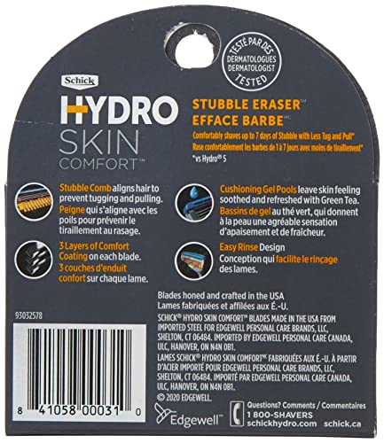 Schick Hydro Stubble Eraser Razor Refills - 4 Count Pack of 2