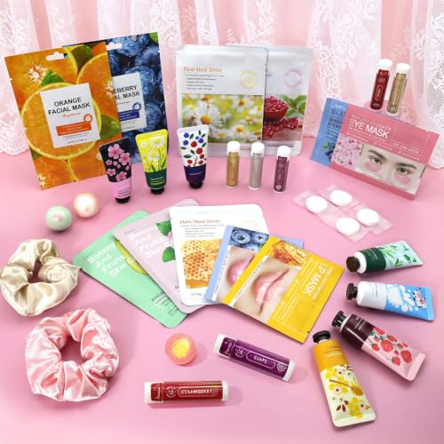 Comdian 200PCS Spa Party Supplies Kit with Face Masks, Hand Cream, Lip Balm, Eye Patches, Foot Bath Bombs & Accessories - Variation: 200PCS
