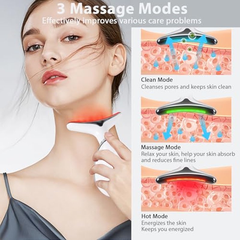 3 in 1 Face ??cuIpting Tool, 7 Color Mode, Facial Massager for Face and Neck, at-Home Facial Beauty De??ice for Skin Care, Face ??cuIpting Wand