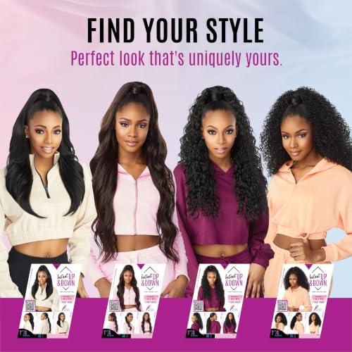 Sensationnel Instant Updown Half Wig & Ponytail Set - Dark Brown