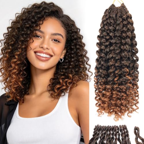 MAYSA Ocean Wave Crochet Hair 8 Packs 12 Inch Water Wave Braiding Extensions