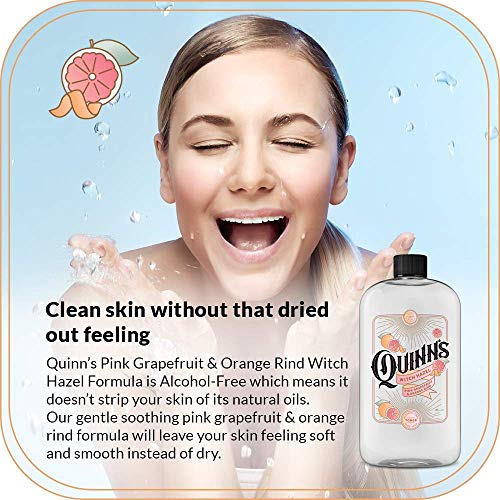 Quinn's Pure Castile Organic Unscented Liquid Soap 32 oz Alcohol Free Pink Grapefruit and Orange Rind Witch Hazel with Aloe Vera 16oz
