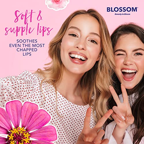 Blossom Scented Roll on Lip Gloss, Infused with Real Flowers, Made in USA, 0.40 fl oz, 2 pack, Peach/Strawberry