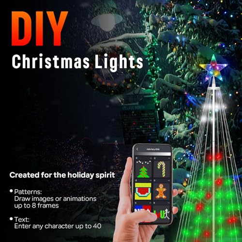 6ft Outdoor Christmas Tree with 47 Prelit Color Changing LED Lights & APP Control