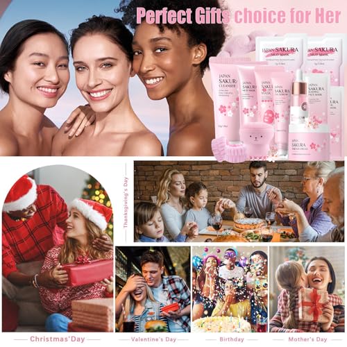 Sakura Skin Care Set for Teen Girls Birthday Gifts - Kids Skin Care Set for girls Ages 8-12 -Skincare for Girls 10-12 - Skin Care for Kids 8-9 - Skin Care Kit for Women Christmas Gifts
