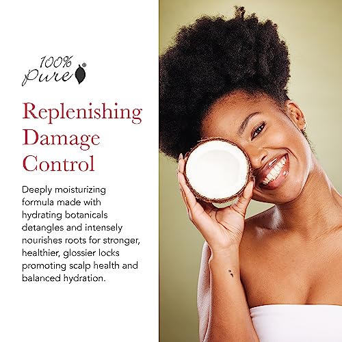 100% PURE Honey & Virgin Coconut Restorative Conditioner 8 Fl Oz – Hydrating, Nourishing Natural Hair Care