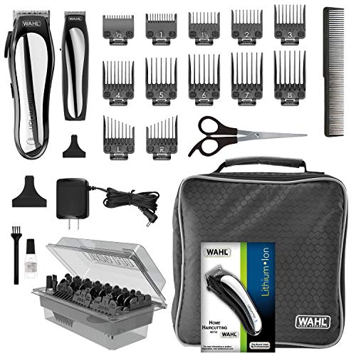 Wahl Lithium Pro Cordless Haircut Kit with Case - 23 Pieces, Rechargeable Clippers