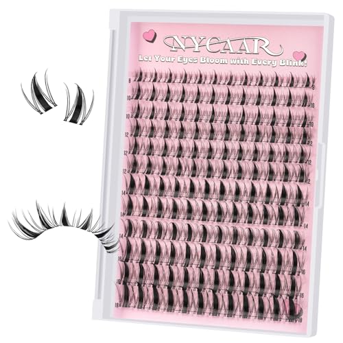 Fairy Lash Clusters Manga Eyelash Clusters Natural Look Anime 144pcs D Curl 8-18MIX Spiky Wispy Individual Lashes (Fairy-8-18MIX-ZZLJ-3)