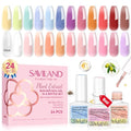 SAVILAND 24-Color Builder Nail Gel with Castor Oil & Vitamin E - Hard Gel for Nails, Strengthening & Extension, Self-Leveling, Long-Lasting