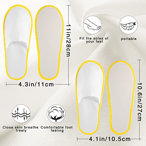 Geyoga Disposable Slippers 27x10.5cm Yellow Blue Pink Gray Pack of 30