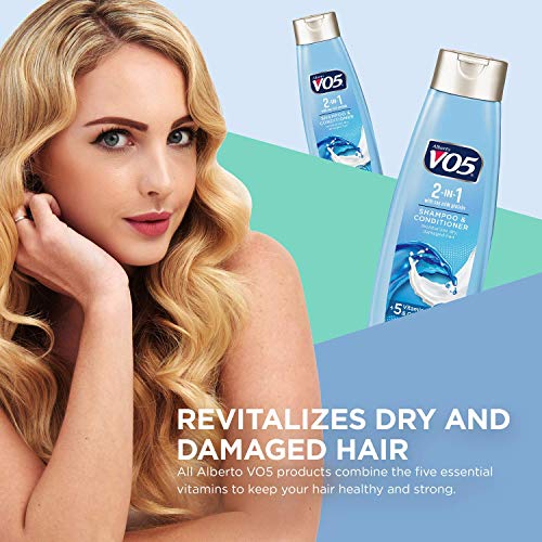 VO5 2-IN-1 Moisturizing Shampoo and Conditioner - 12.5 Fl Oz - Deeply Nourishing Formula Revitalizes Dry and Damaged Hair