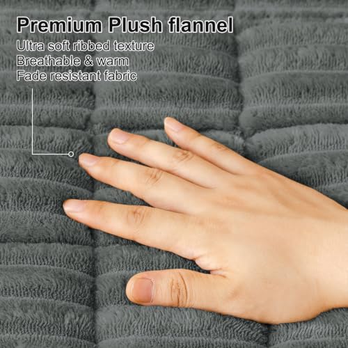 Smiry Dark Grey 27.6 x 82.7 Inch Couch Cover for Dogs – Washable Non-Slip Sofa Protector