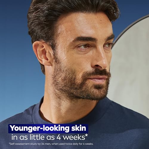 NIVEA MEN Age Defense Advanced Face Serum for Dark Spots with Thiamidol (TM) + Hyaluronic Acid, Fast-Absorbing Face Serum for Men Helps Reduce Look of Dark Spots, Fine Lines & Wrinkles, 1 Fl Oz Bottle