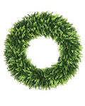 32 Inch Artificial Boxwood Wreath with Yellow Cloth Can DIY Shaped - Green / 32 Inch