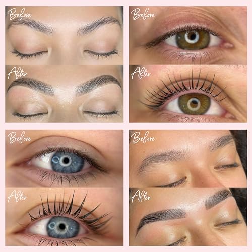 One V Salon Essential Lash Lift & Brow Lamination Professional Kit ? Instant Lift for Lashes & Brows ? Vegan, Long-Lasting, Lash and Brow Lift Kit with Sachets, Tools (Multicolor-3)