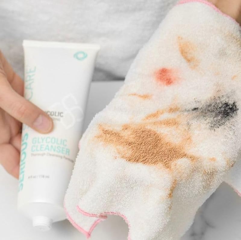Glycolic Acid Facial Cleanser for Pore Purifying & Skin Exfoliation 12oz & 4oz