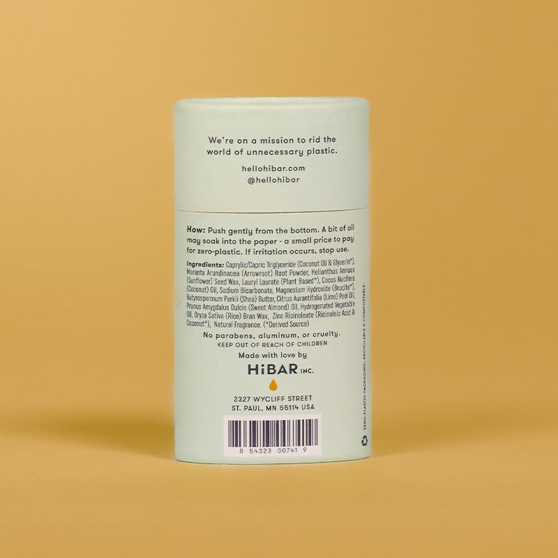 Natural Deodorant Pack - Bergamot & Cedar, Plastic-Free, Aluminum-Free, 2.25 oz, 3 Pack